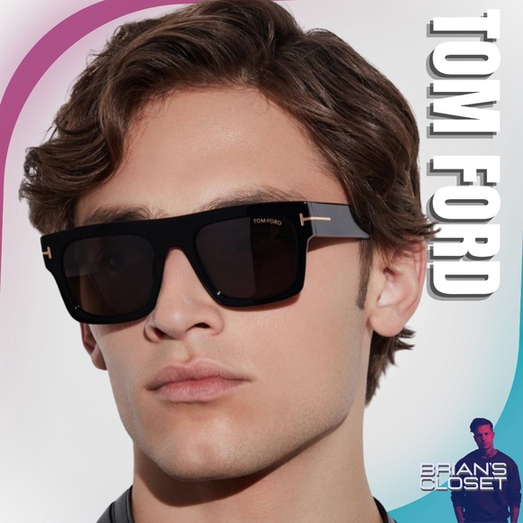 TOM FORD Fausto Thick Acetate Sunglasses - Black - Picture 5 of 16